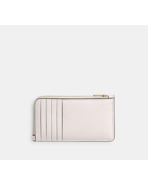 COACH Black New York Zip Card Case