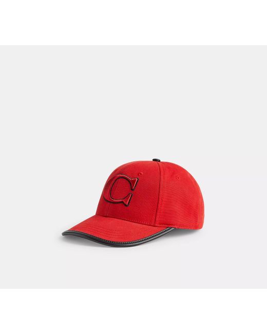 COACH Red Baseball Hat