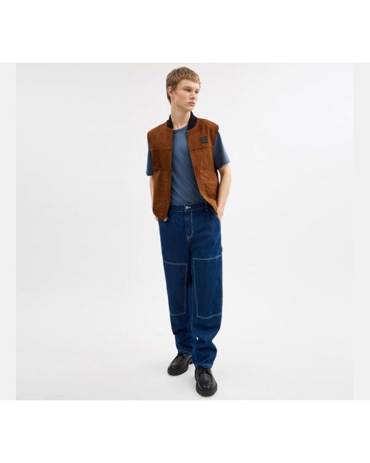 COACH Black Work Vest for men