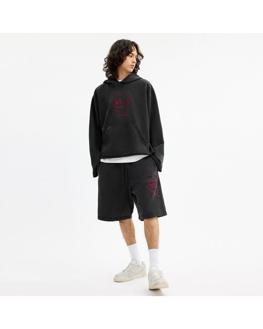COACH Black Brain Dead Sweatshorts for men