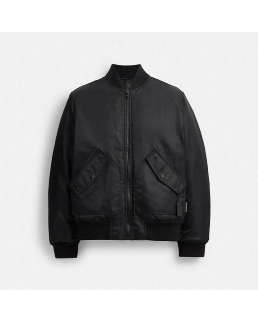COACH Black Reversible Ma 1 Jacket for men