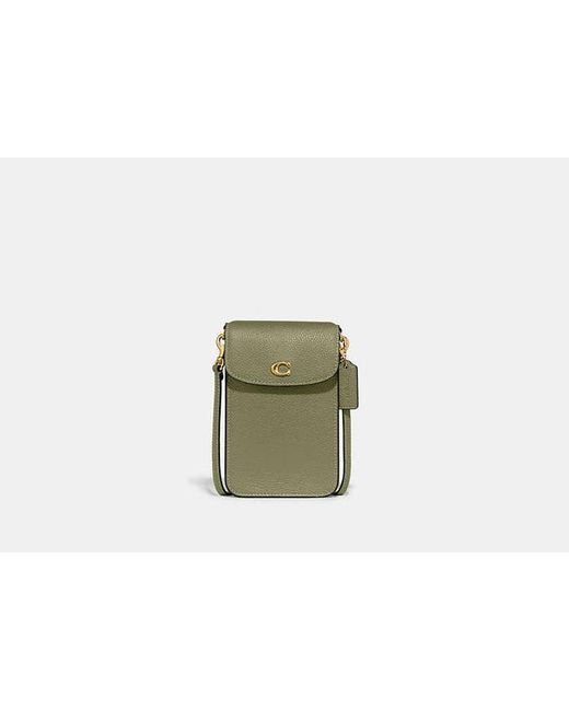 COACH Green Phone Crossbody Bag