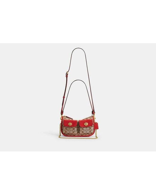 COACH Black Twin Turnlock Waverly Bag