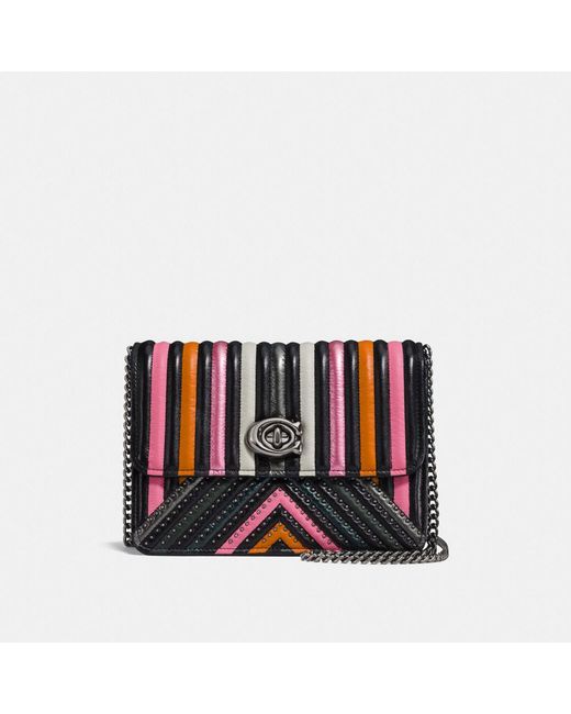 COACH Multicolor Bowery Crossbody In Colorblock Quilting And Rivets