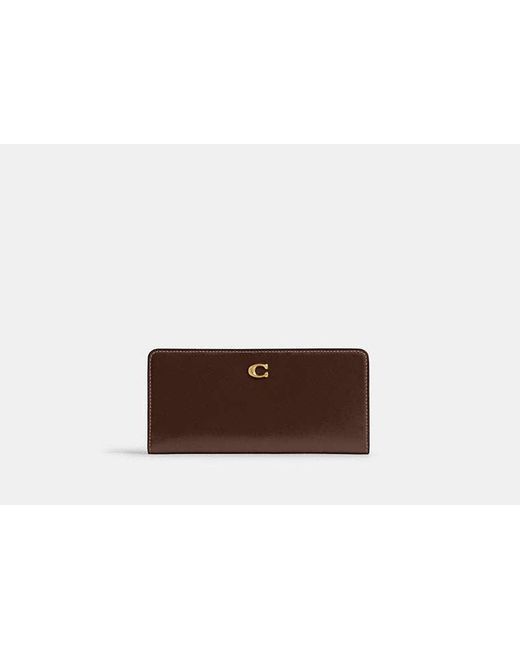 COACH Brown Essential Slim Wallet