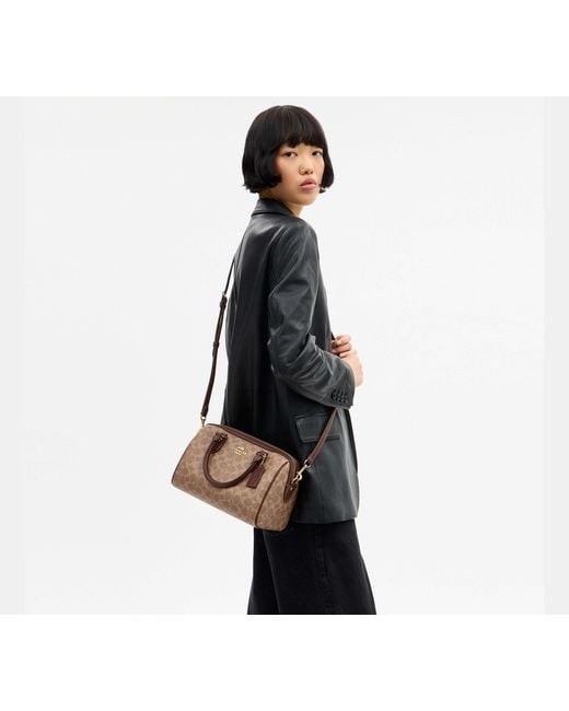 COACH Black Rowan Satchel Bag