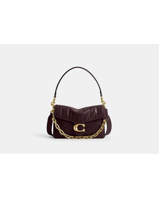 Borsa A Tracolla Tabby Con Catena Trapuntata di COACH in Black