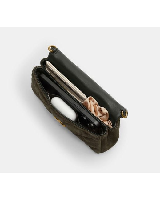Borsa A Tracolla Tabby 19 Con Catena Trapuntata di COACH in Black