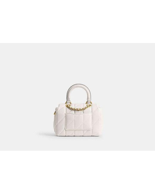 COACH Black Tabby Top Handle Bag With Quilting