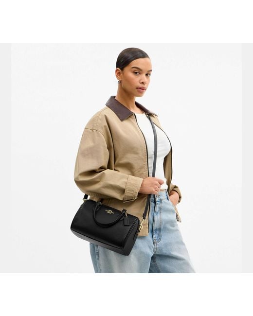 COACH Black Rowan Satchel Bag