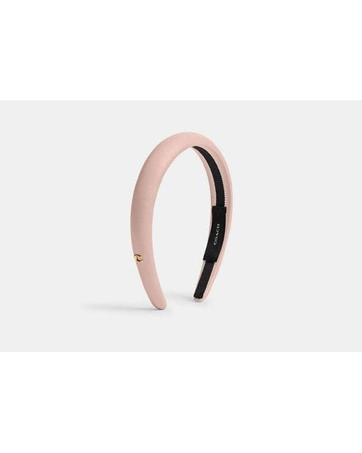 COACH Black Leather Headband