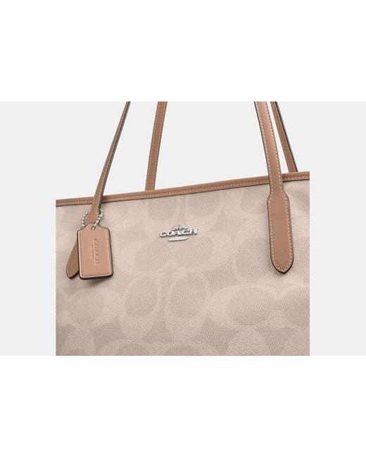 COACH Black Large City Tote Bag