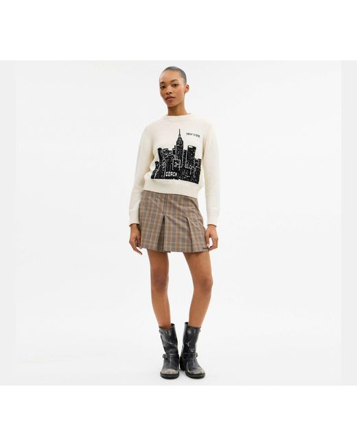 COACH Black Postcard Crewneck Sweater