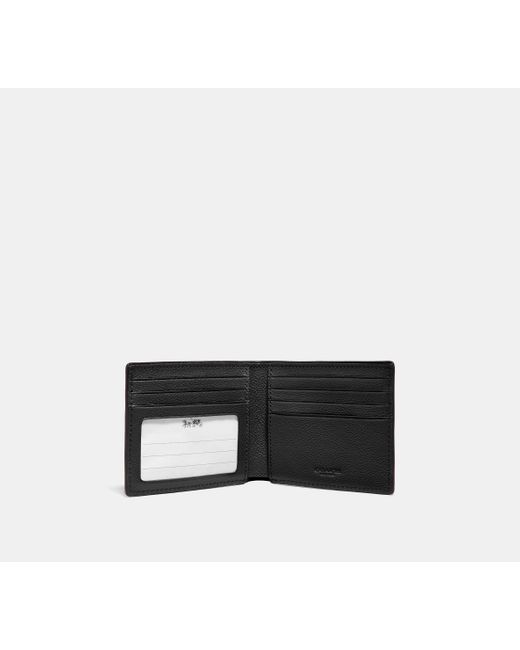 COACH Black Id Billfold Wallet for men