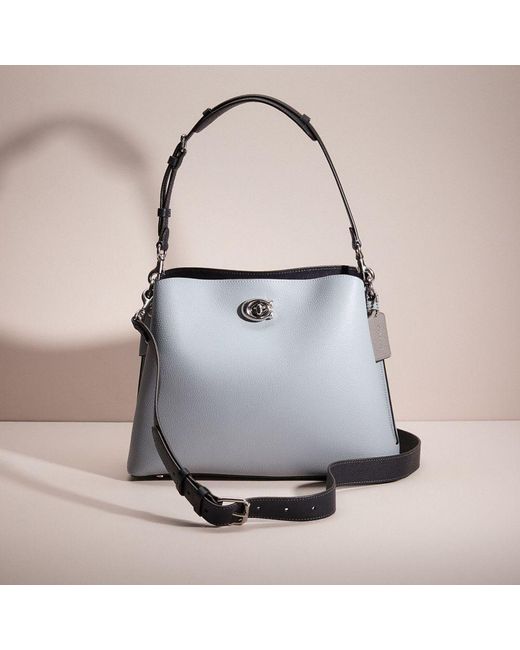 COACH Gray Restored Willow Shoulder Bag In Colorblock