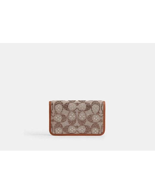 COACH Multicolor Essential Slim Card Case In Crystal Signature Jacquard