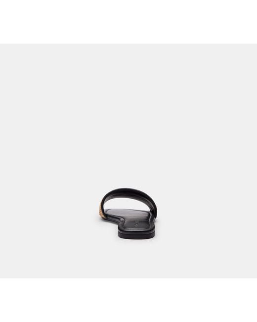 COACH Black Slide Sandal