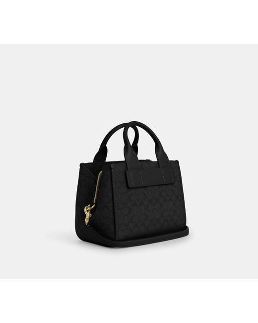 COACH Black Carly Carryall Mit Signature Canvas