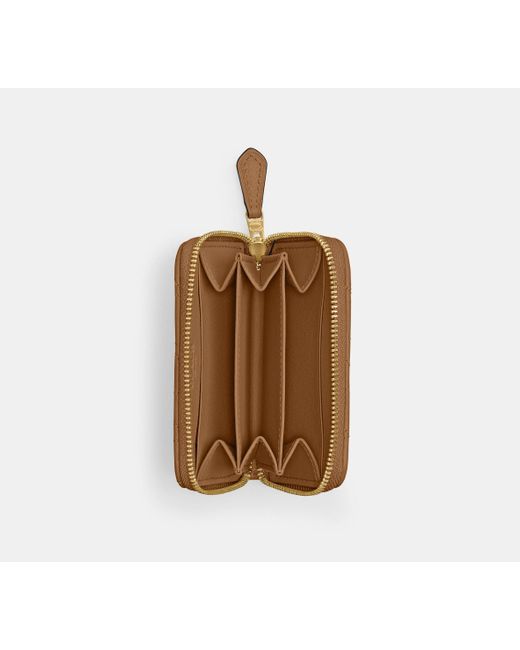 COACH Black Essential Small Zip Around Card Case