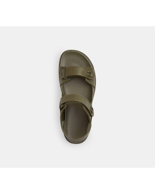 COACH Black Platform Sandal for men