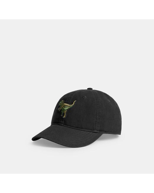 COACH Black Rexy Patch Baseball Hat for men