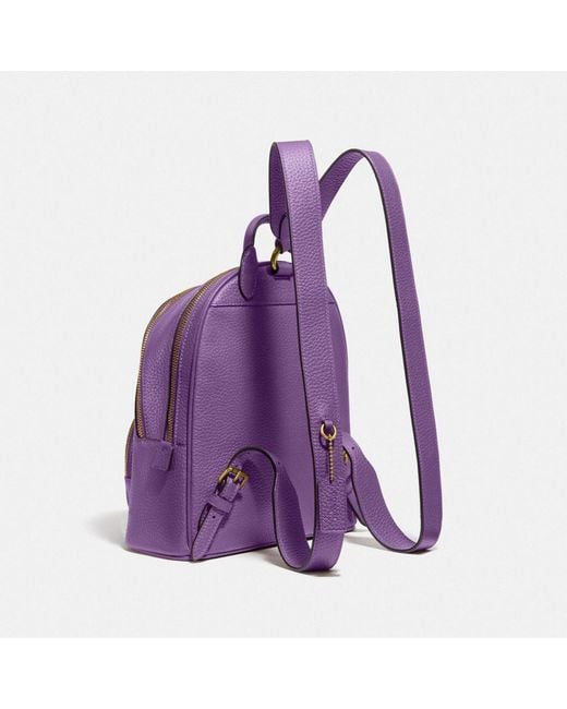 purple coach backpack