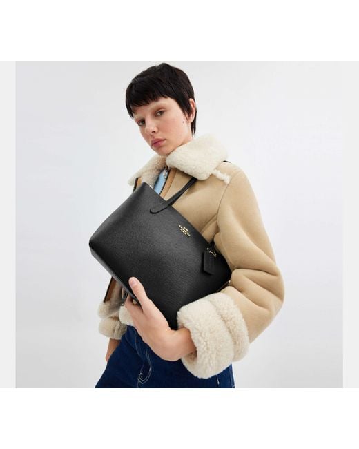 COACH Black Fiona Tote Mit Reißverschluss