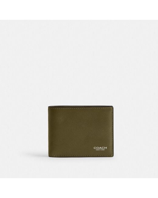 COACH Green 3 In 1 Wallet for men