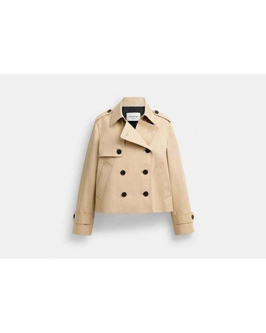 Gabardina corta COACH de color Black