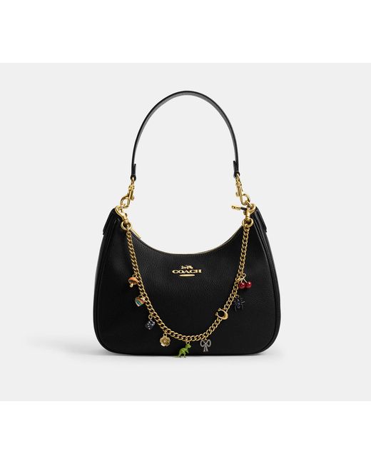 COACH Black Chain Strap With Charms