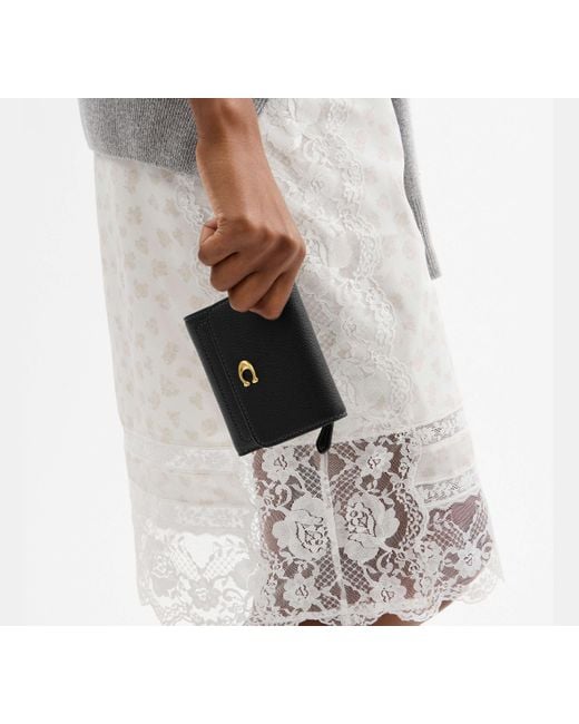 COACH Black Mila Small Flap Wallet