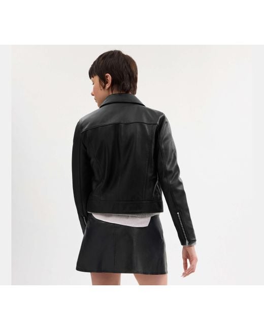 COACH Black Leather Jacket