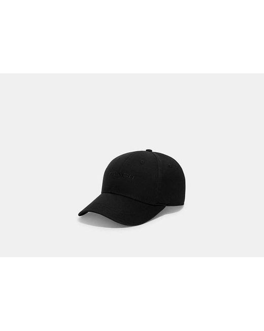 COACH Black Baseball Hat With Embroidery