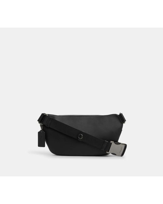 COACH Black Elias Belt Bag for men