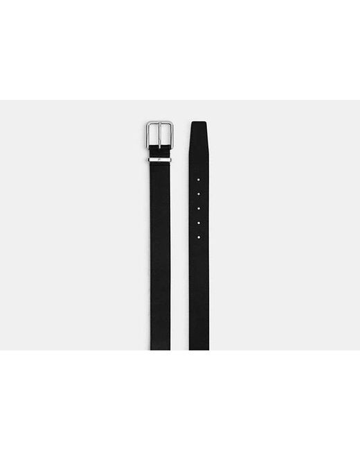 COACH Black Harness Buckle Belt, 35 Mm for men