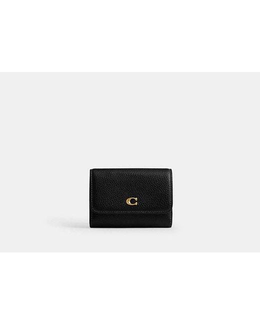 COACH Black Essential Flap Card Case