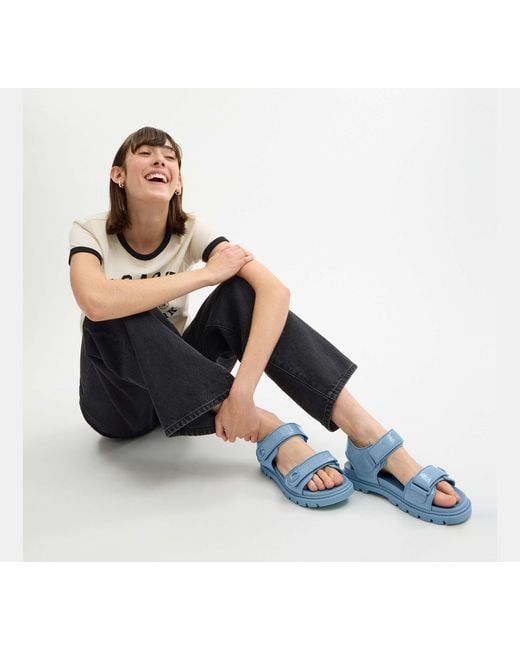 COACH Blue Brynn Sandal