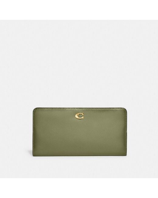 COACH Green Skinny Wallet