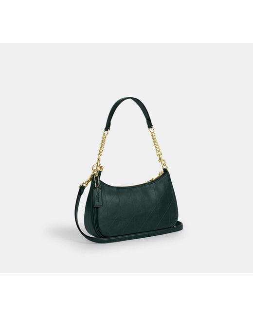 COACH Black Teri Shoulder Bag With Quilting