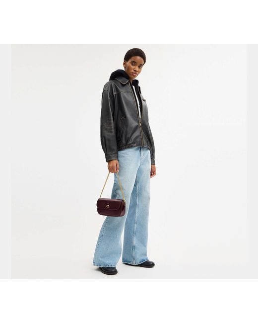 COACH Black Brook Flap Chain Bag