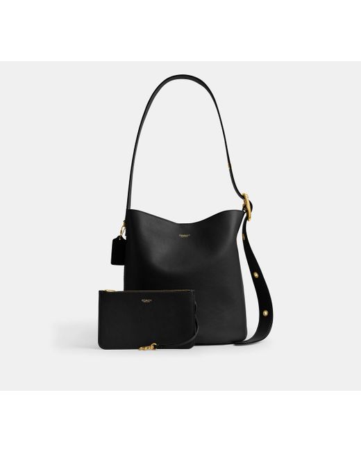 Borsa A Secchiello Bleecker di COACH in Black