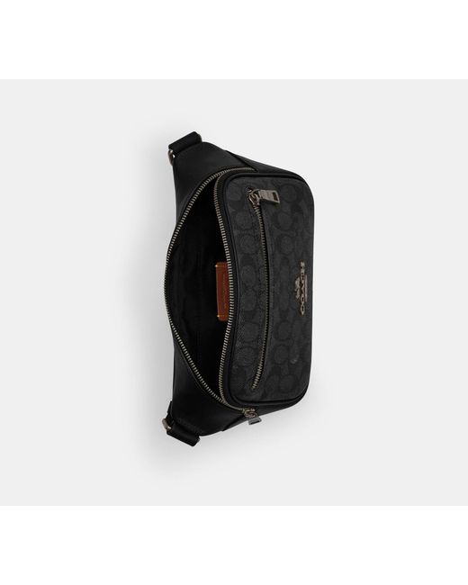 COACH Black Elias Belt Bag for men