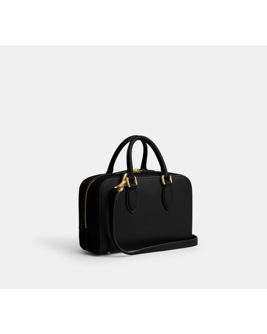 COACH Black Bowery Satchel 24