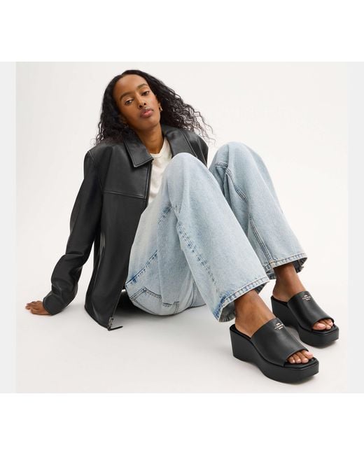 COACH Black Phoebe Platform Sandal