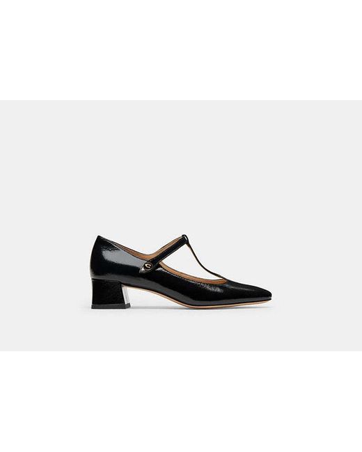 COACH Black Angelina T-Strap Mary Jane