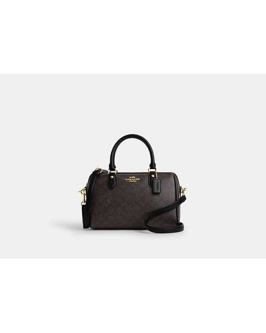 COACH Black Rowan Satchel Bag