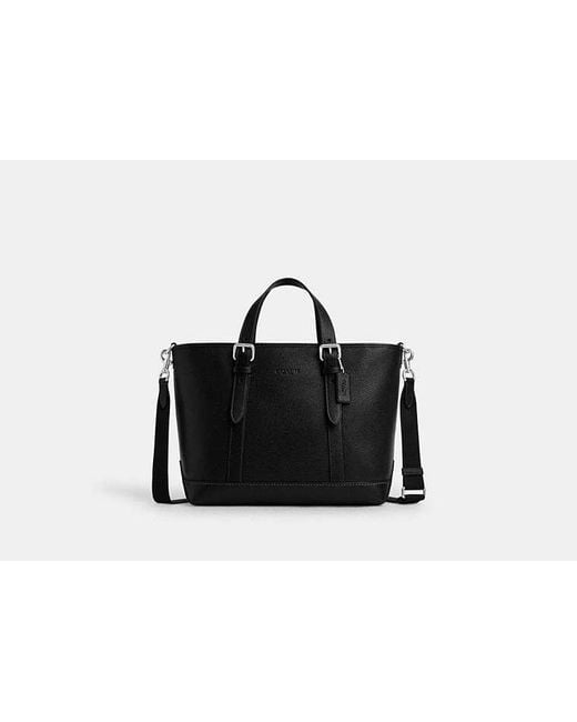 Borsa Larga Warner di COACH in Black da Uomo