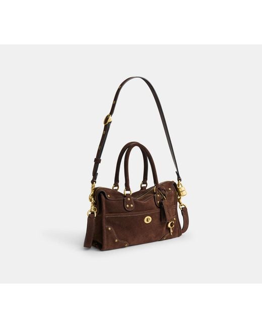 COACH Black Rhyder Satchel Bag 24
