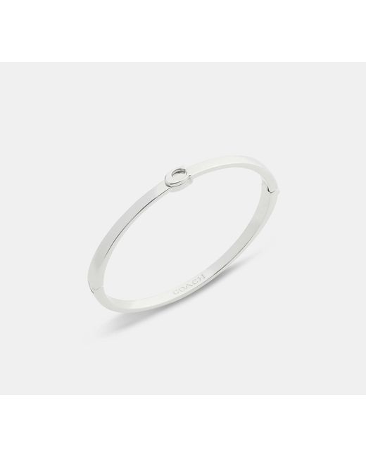 COACH Black Thin Hinged Bangle