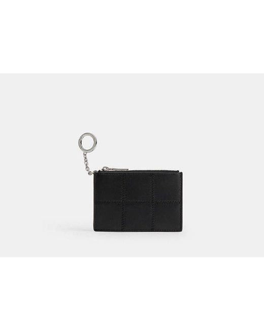 Coachtopia Black Alter/Ego Zip Card Case With Key Ring for men